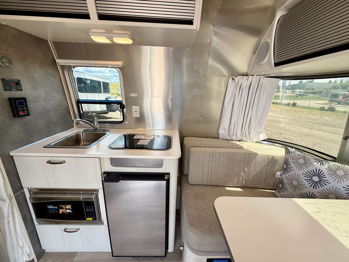 
New 2026 Airstream Bambi 16RB Travel Trailer - Dune Exterior - White Cypress Interior - VIN: 1STHMAC19TJ579975 - Stock #R60028
