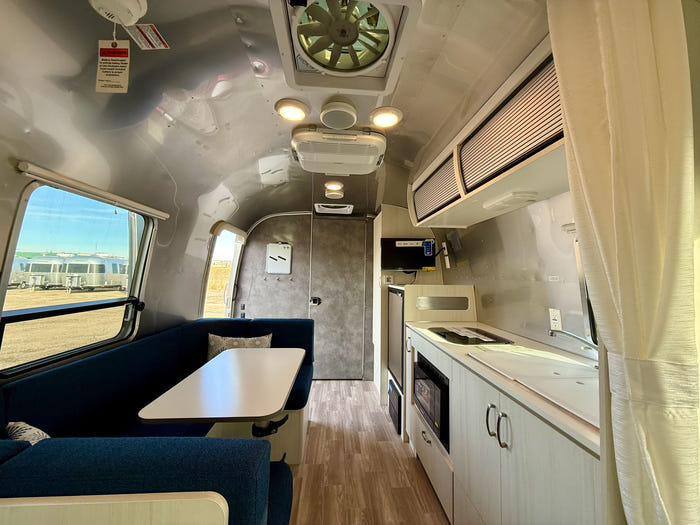 
New 2026 Airstream Bambi 22FB Travel Trailer - Ocean Exterior - White Cypress Interior - VIN: 1STVMAF10TJ577188 - Stock #R60004