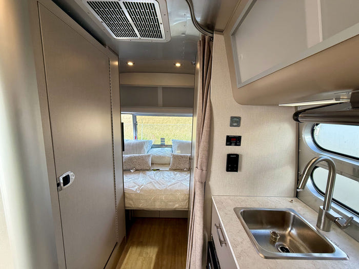 
New 2026 Airstream Caravel 16RB Travel Trailer - Pebble Exterior - Tonal Tweed Interior - VIN: 1STHMAC14TJ579978 - Stock #R60030