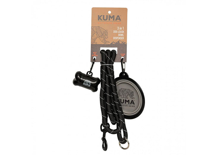 3 in 1 Dog Leash - Black Grey 857-KM-31DL-BG