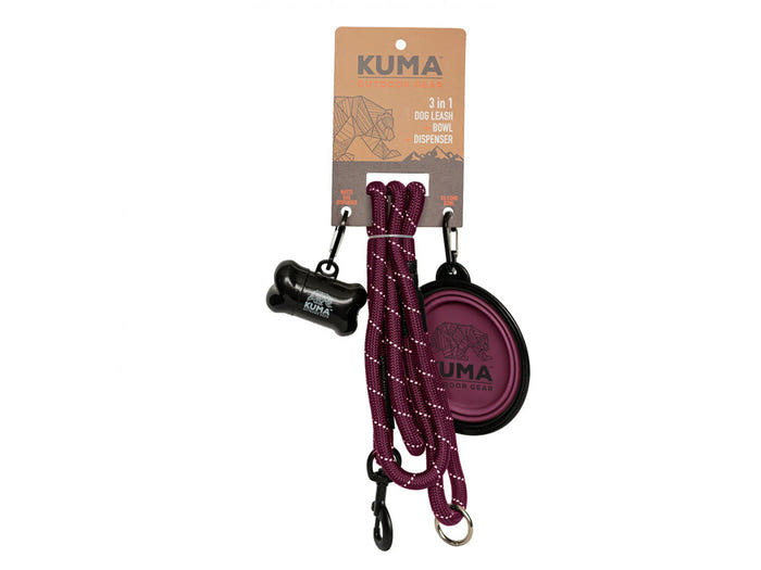3 in 1 Dog Leash - Purple Grey 857-KM-31DL-PUR
