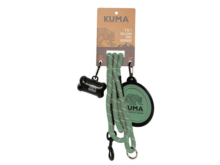 3 in 1 Dog Leash - Sage 857-KM-31DL-SG